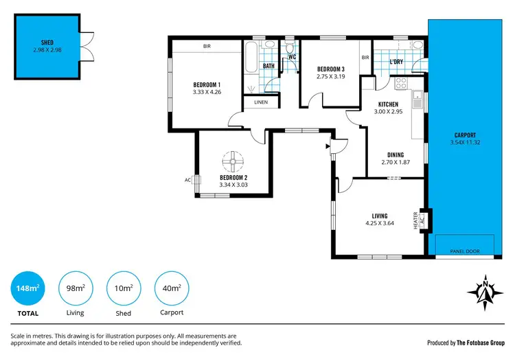 Floorplan of Homely house listing, 1 Candover Crescent, Huntfield Heights SA 5163