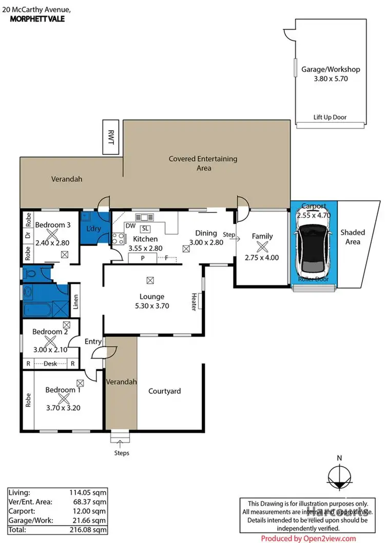 Floorplan of Homely house listing, 20 McCarthy Avenue, Morphett Vale SA 5162
