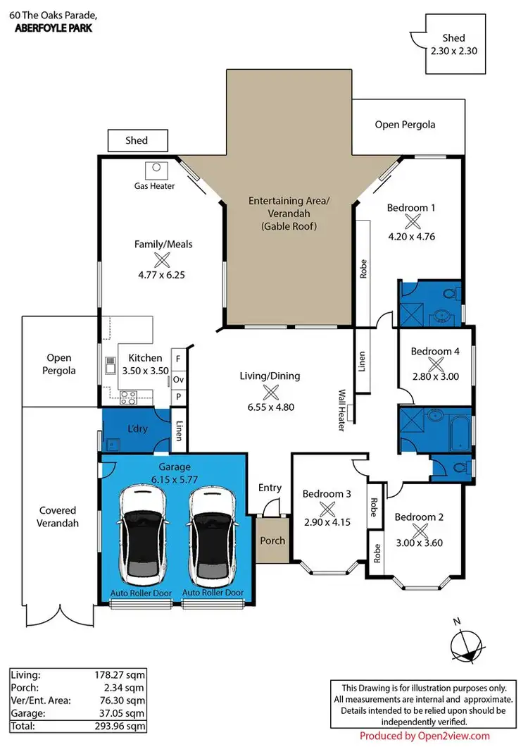 Floorplan of Homely house listing, 60 The Oaks Parade, Aberfoyle Park SA 5159