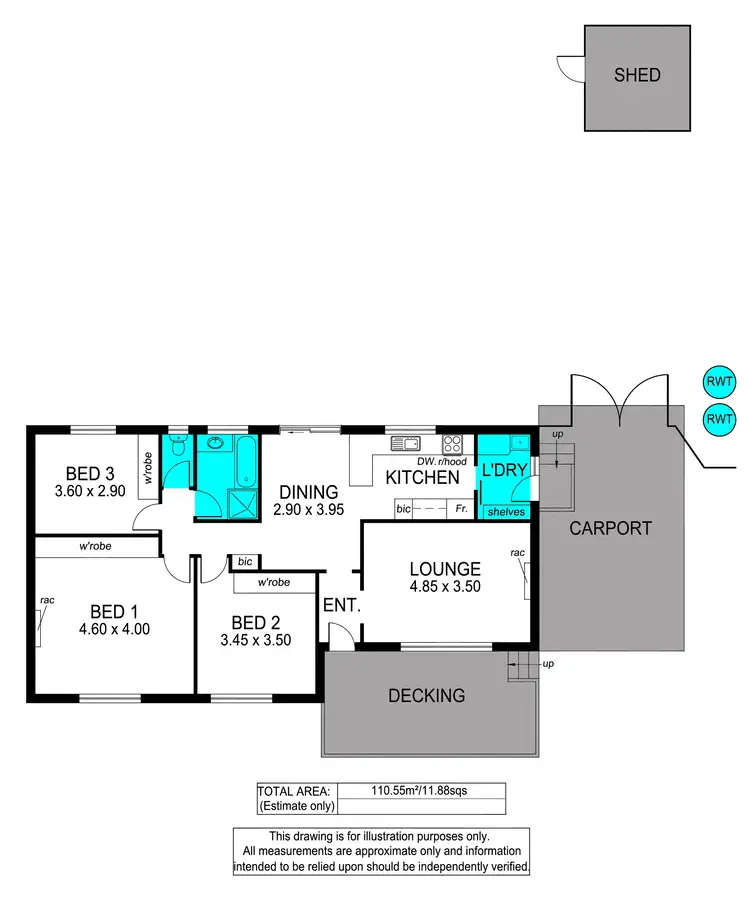 Floorplan of Homely house listing, 3 Poralka Crescent, Hallett Cove SA 5158
