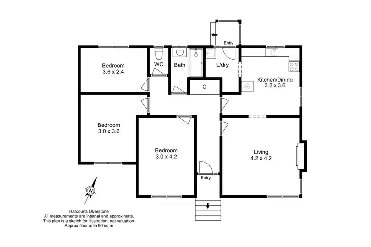 Floorplan of Homely house listing, 6 Douglas Place, Ulverstone TAS 7315