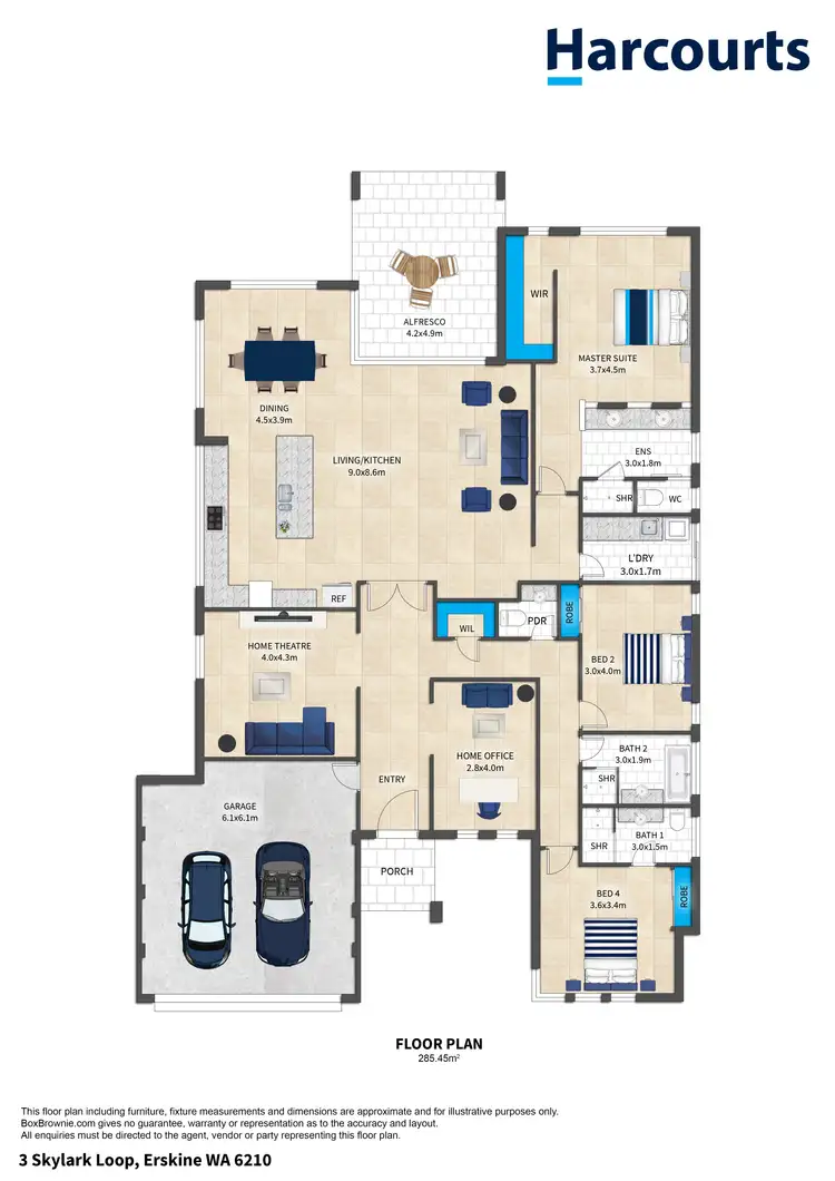 Floorplan of Homely house listing, 3 Skylark Loop, Erskine WA 6210