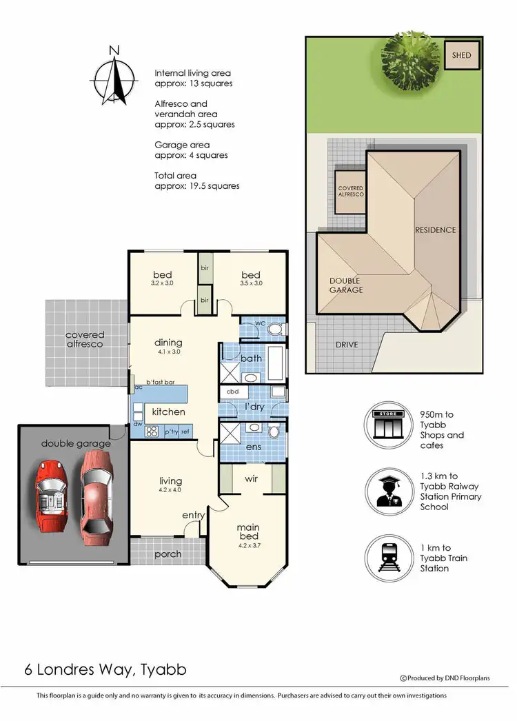 Floorplan of Homely house listing, 6 Londres Way, Tyabb VIC 3913