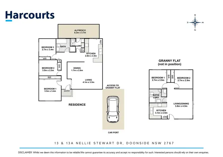 Floorplan of Homely house listing, 13 & 13a Nellie Stewart Drive, Doonside NSW 2767