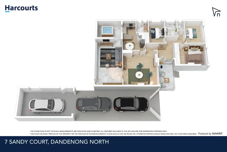 Floorplan of Homely house listing, 7 Sandy Court, Dandenong North VIC 3175