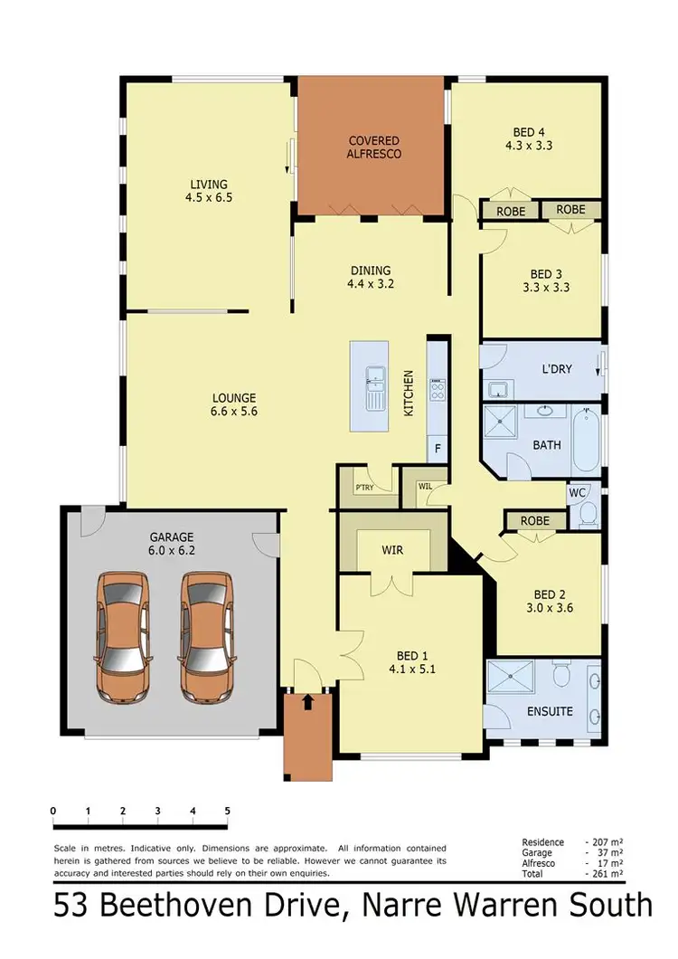 Floorplan of Homely house listing, 53 Beethoven Drive, Narre Warren South VIC 3805