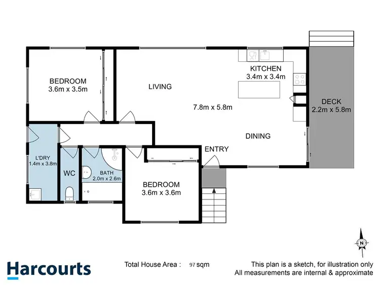 Floorplan of Homely unit listing, 2/8 Bluegum Court, Claremont TAS 7011