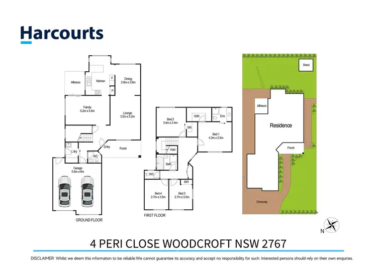 Floorplan of Homely house listing, 4 Peri Close, Woodcroft NSW 2767