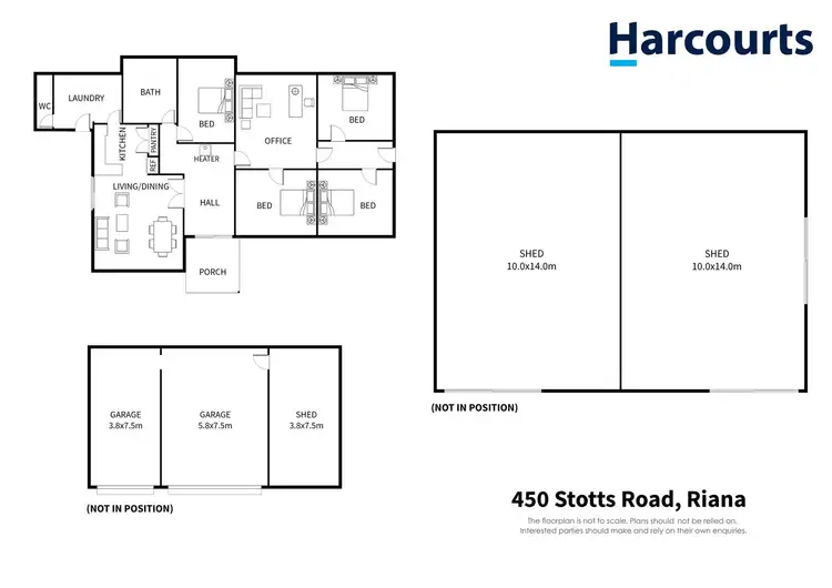 Floorplan of Homely rural property listing, 450 Stotts Road, Riana TAS 7316