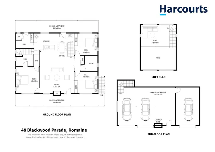 Floorplan of Homely house listing, 48 Blackwood Parade, Romaine TAS 7320