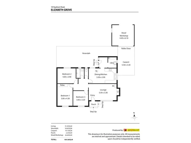 Floorplan of Homely house listing, 18 Haydown Road, Elizabeth Grove SA 5112