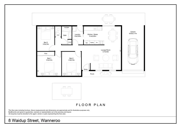 Floorplan of Homely house listing, 8 Waidup Street, Wanneroo WA 6065