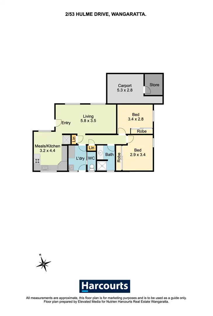Floorplan of Homely house listing, 2/53 Hulme Drive, Wangaratta VIC 3677