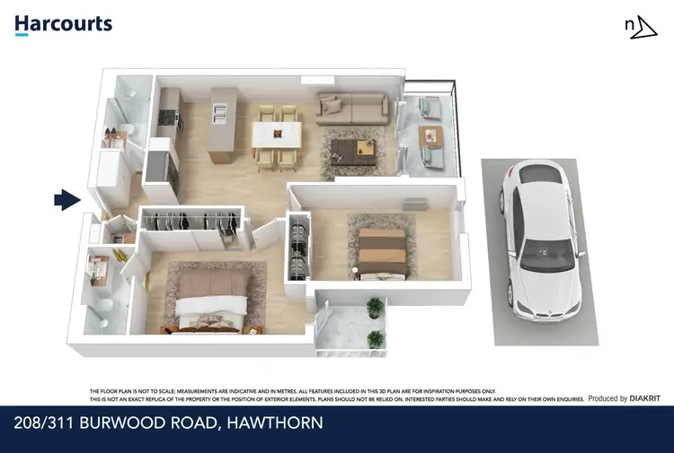Floorplan of Homely apartment listing, 208/311 Burwood Road, Hawthorn VIC 3122