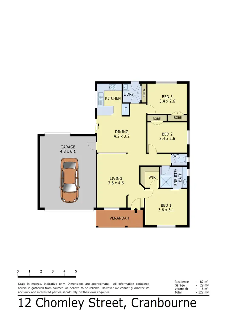 Floorplan of Homely house listing, 12 Chomley Street, Cranbourne VIC 3977
