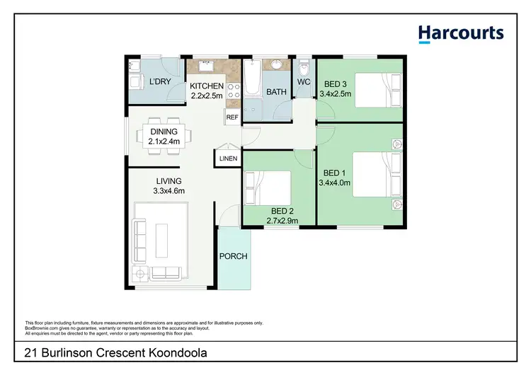Floorplan of Homely house listing, 21 Burlinson Crescent, Koondoola WA 6064