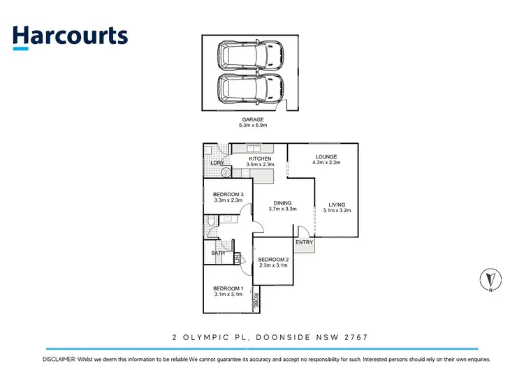 Floorplan of Homely house listing, 2 Olympic Place, Doonside NSW 2767