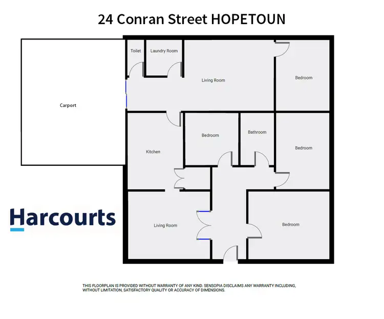 Floorplan of Homely house listing, 24 Conran Street, Hopetoun VIC 3396