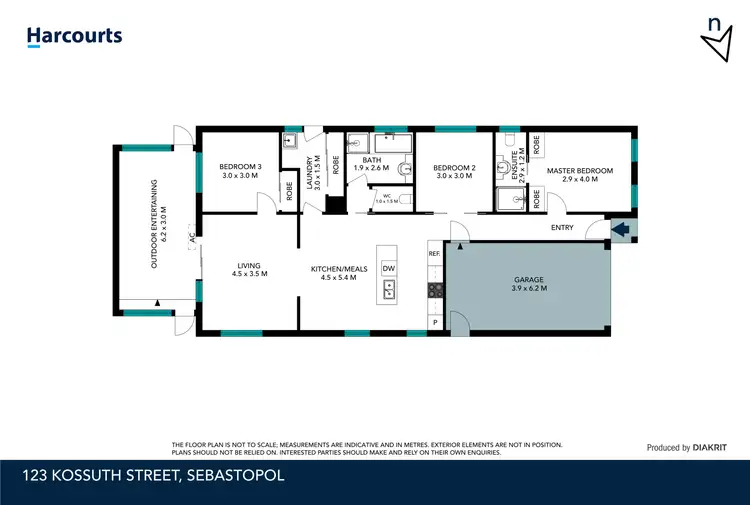 Floorplan of Homely house listing, 123 Kossuth Street, Sebastopol VIC 3356