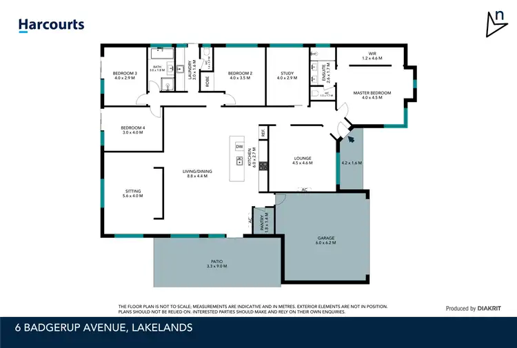Floorplan of Homely house listing, 6 Badgerup Avenue, Lakelands WA 6180