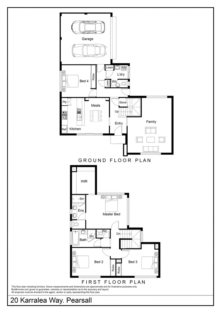 Floorplan of Homely house listing, 20 Karralea Way, Pearsall WA 6065