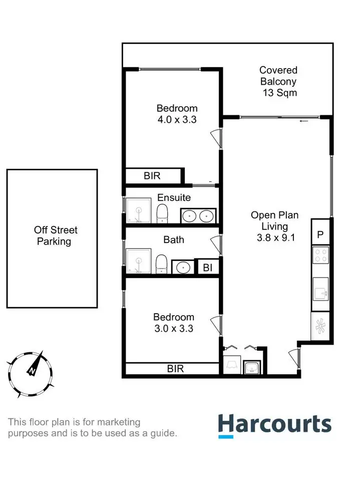 Floorplan of Homely apartment listing, 8/61a Grosvenor Street, Sandy Bay TAS 7005