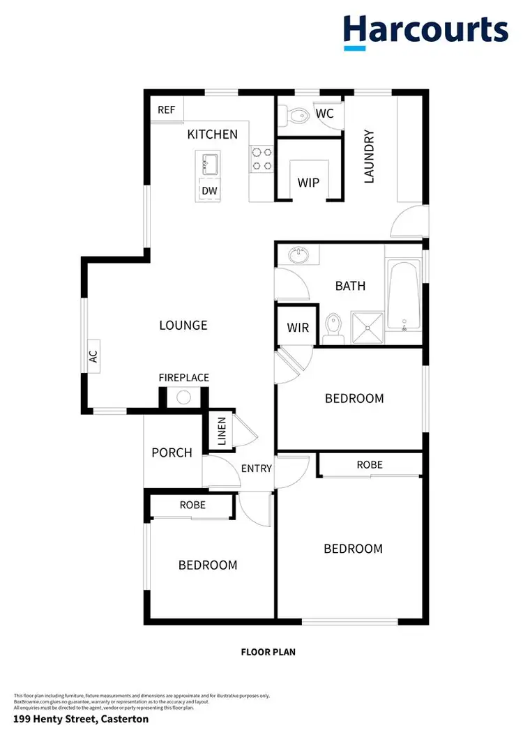 Floorplan of Homely house listing, 199 Henty Street, Casterton VIC 3311