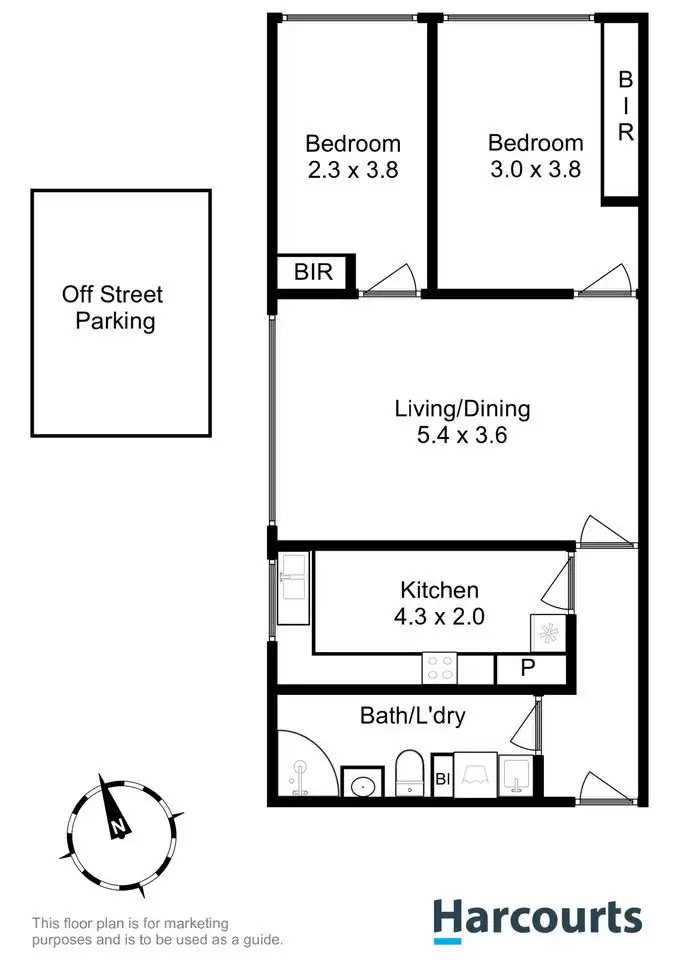 Floorplan of Homely unit listing, 18/14 Ashfield Street, Sandy Bay TAS 7005