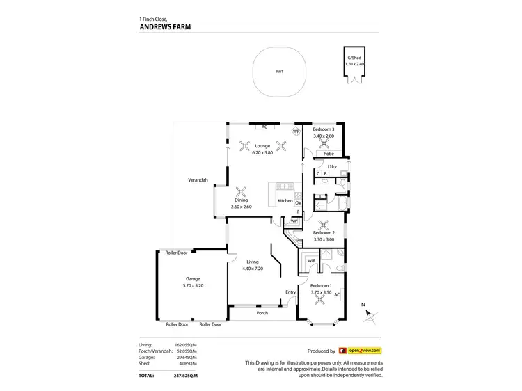 Floorplan of Homely house listing, 1 Finch Close, Andrews Farm SA 5114