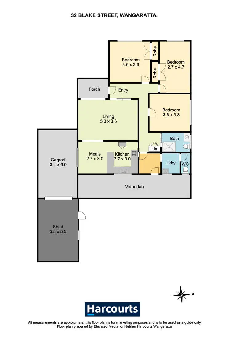 Floorplan of Homely house listing, 32 Blake Street, Wangaratta VIC 3677