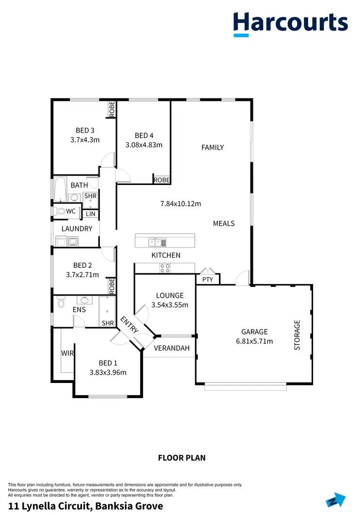 Floorplan of Homely house listing, 11 Lynella Circuit, Banksia Grove WA 6031