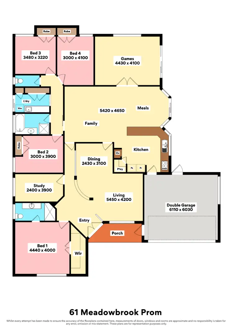 Floorplan of Homely house listing, 61 Meadowbrook Promenade, Currambine WA 6028