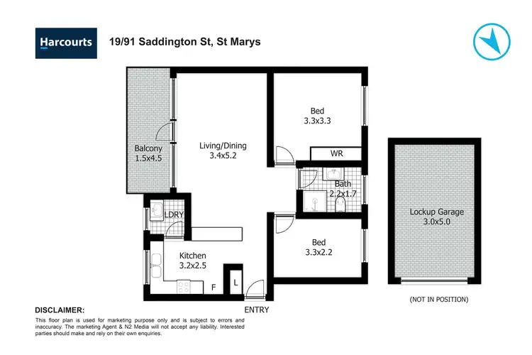 Floorplan of Homely unit listing, 19/91 Saddington Street, St Marys NSW 2760