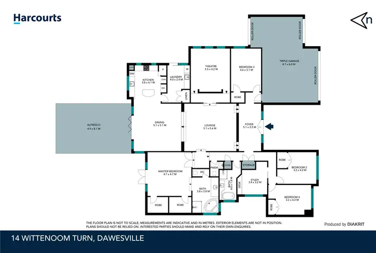 Floorplan of Homely house listing, 14 Wittenoom Turn, Dawesville WA 6211