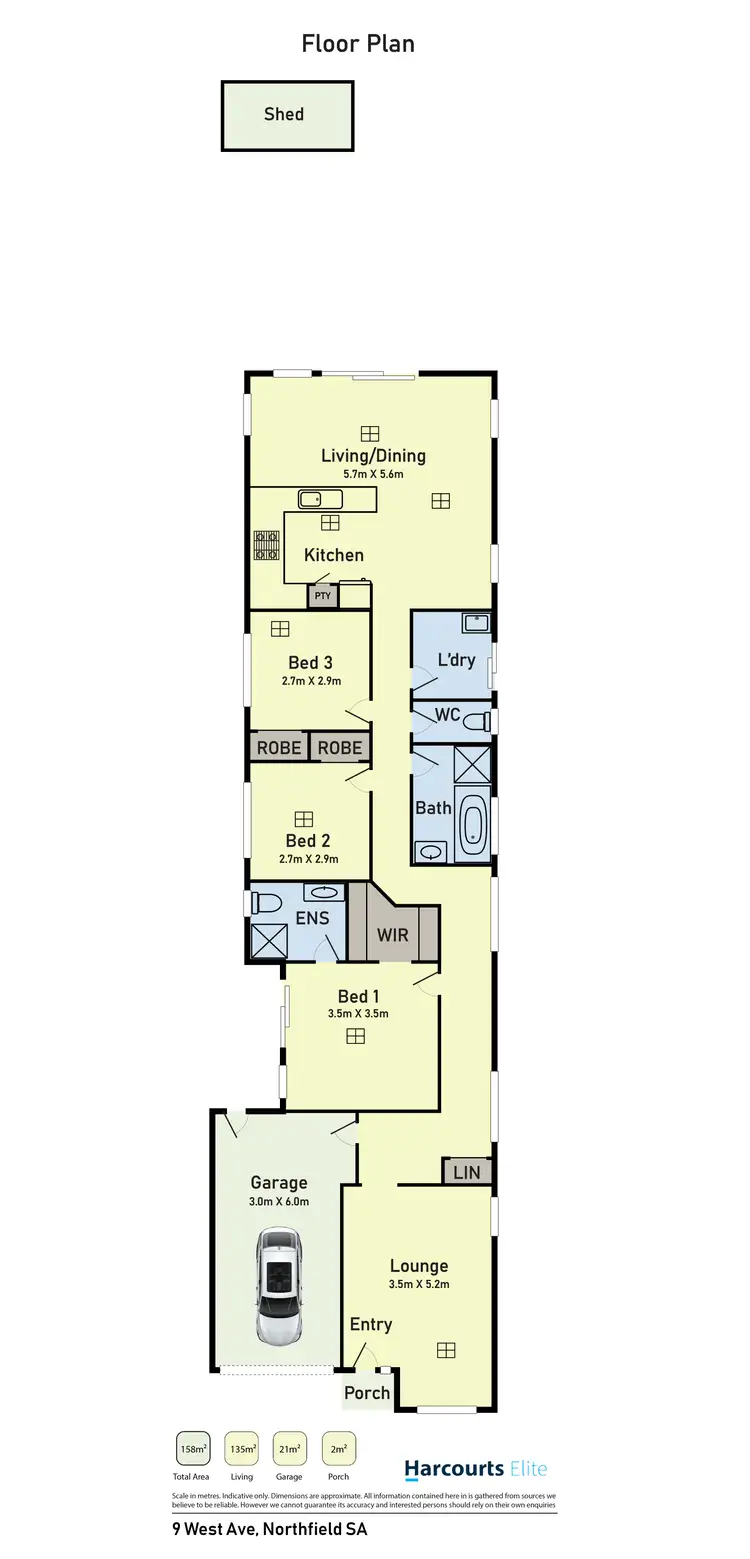 Floorplan of Homely house listing, 9 West Avenue, Northfield SA 5085