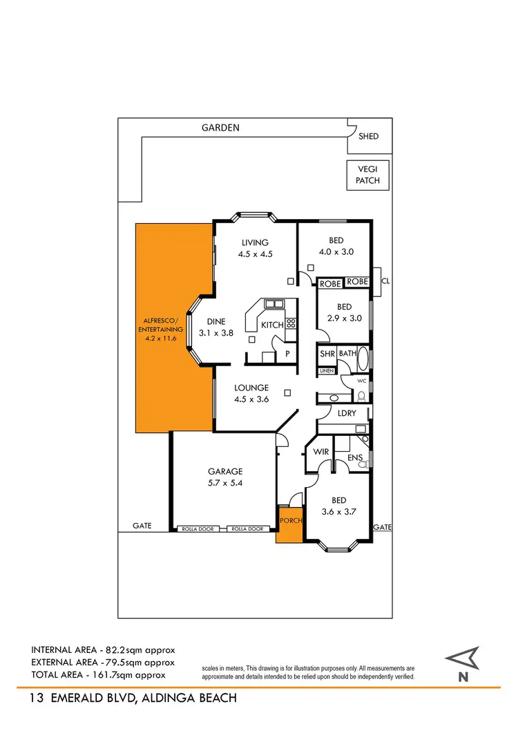 Floorplan of Homely house listing, 13 Emerald Boulevard, Aldinga Beach SA 5173