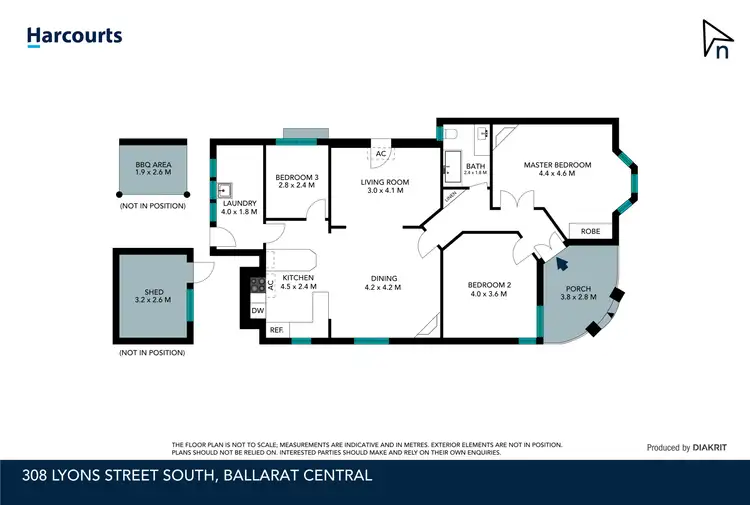 Floorplan of Homely house listing, 308 Lyons Street South, Ballarat Central VIC 3350