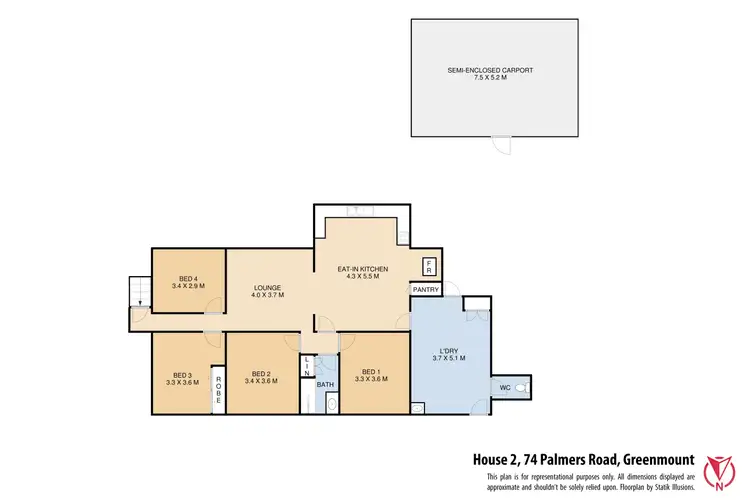Floorplan of Homely rural property listing, 74 Palmer Road, East Greenmount QLD 4359