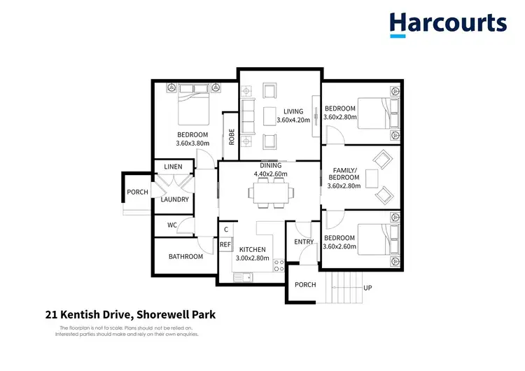 Floorplan of Homely house listing, 21 Kentish Drive, Shorewell Park TAS 7320