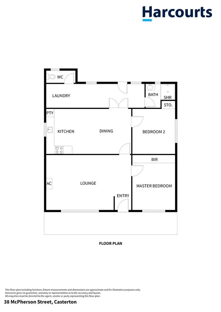 Floorplan of Homely house listing, 38 McPherson Street, Casterton VIC 3311