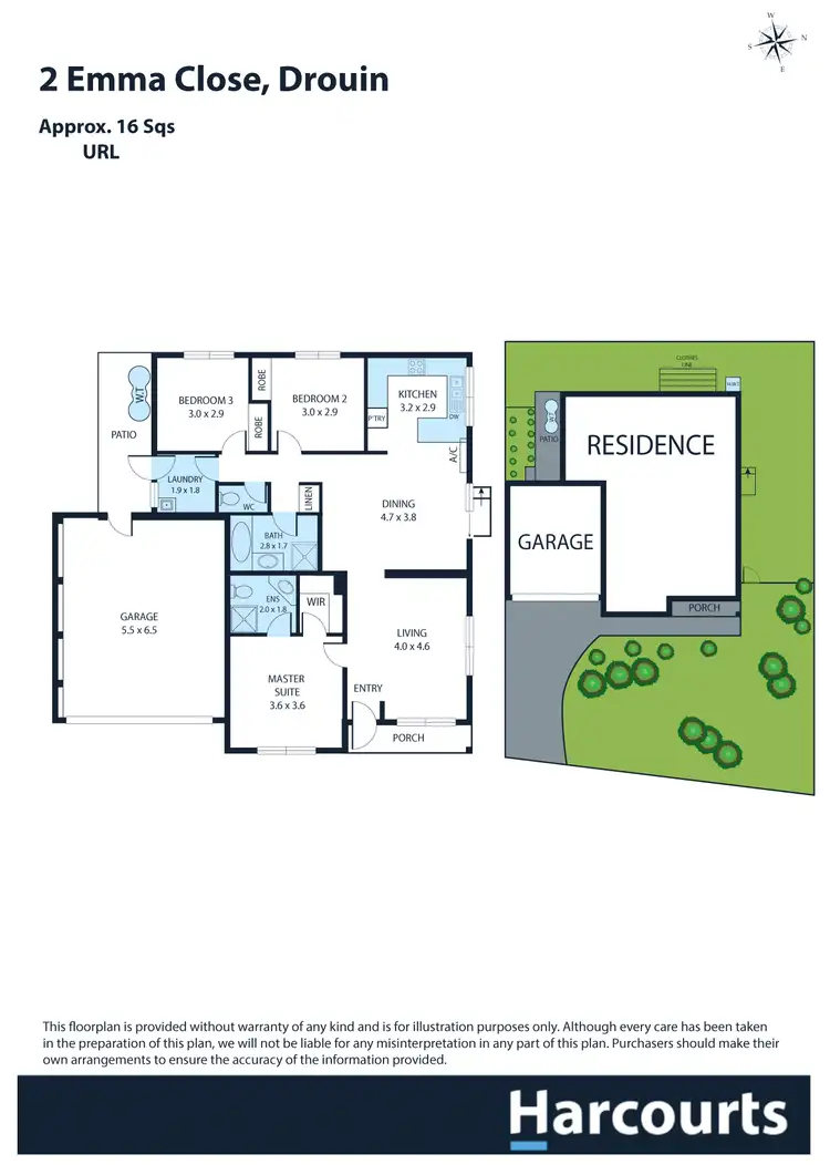 Floorplan of Homely house listing, 2 Emma Close, Drouin VIC 3818