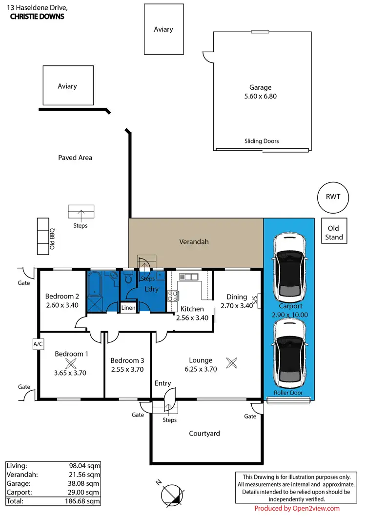 Floorplan of Homely house listing, 13 Haseldene Drive, Christie Downs SA 5164