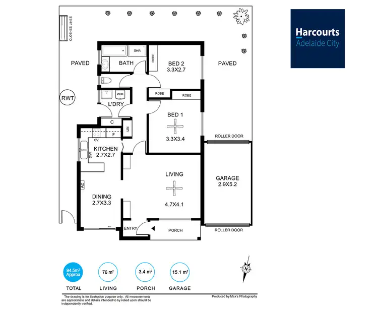 Floorplan of Homely unit listing, 2/440 Grange Road, Fulham Gardens SA 5024