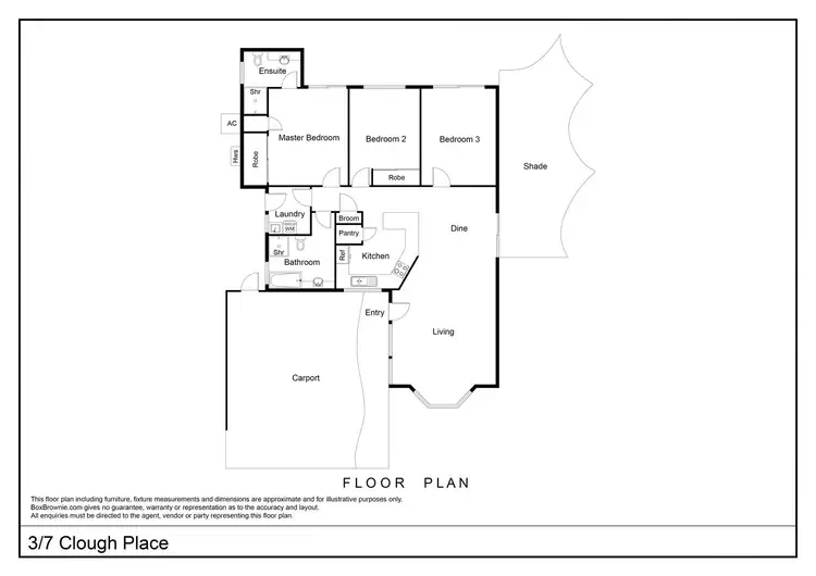 Floorplan of Homely unit listing, 3/7 Clough Place, Mount Johns NT 874