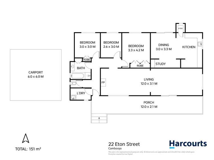 Floorplan of Homely house listing, 22 Eton Street, Cambooya QLD 4358