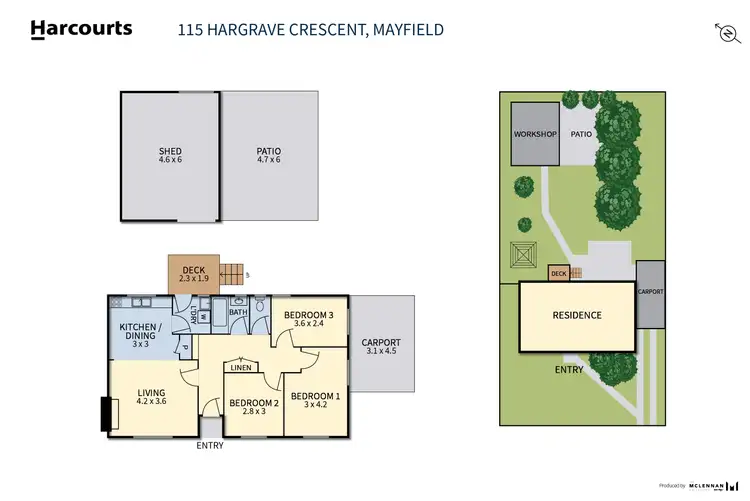 Floorplan of Homely house listing, 115 Hargrave Crescent, Mayfield TAS 7248