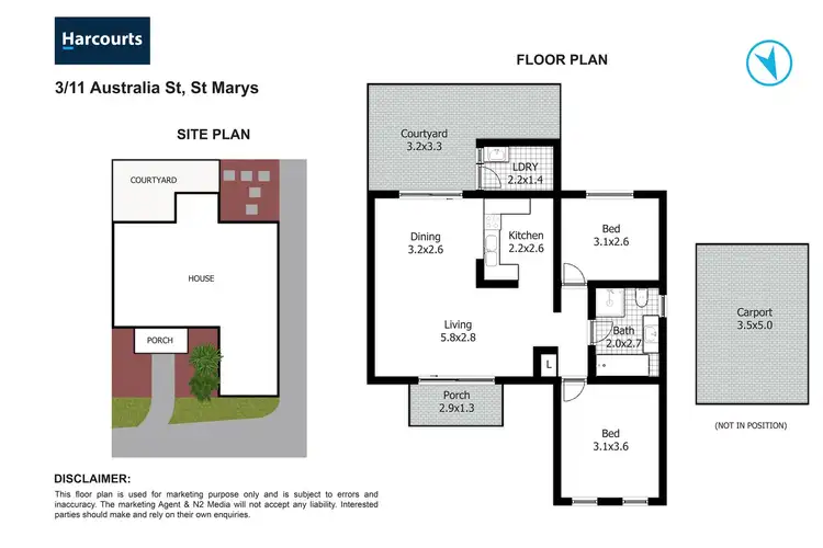 Floorplan of Homely villa listing, 3/11 Australia Street, St Marys NSW 2760