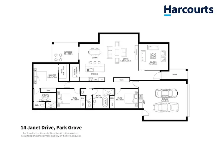 Floorplan of Homely house listing, 14 Janet Drive, Park Grove TAS 7320