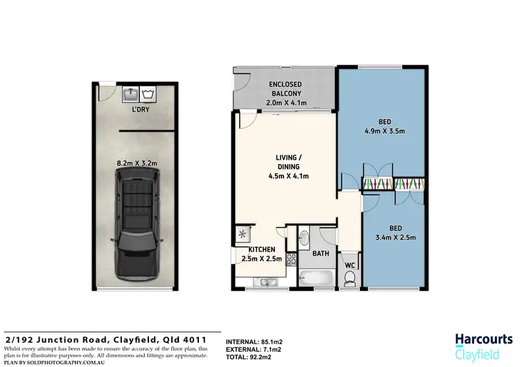 Floorplan of Homely unit listing, 2/192 Junction Road, Clayfield QLD 4011