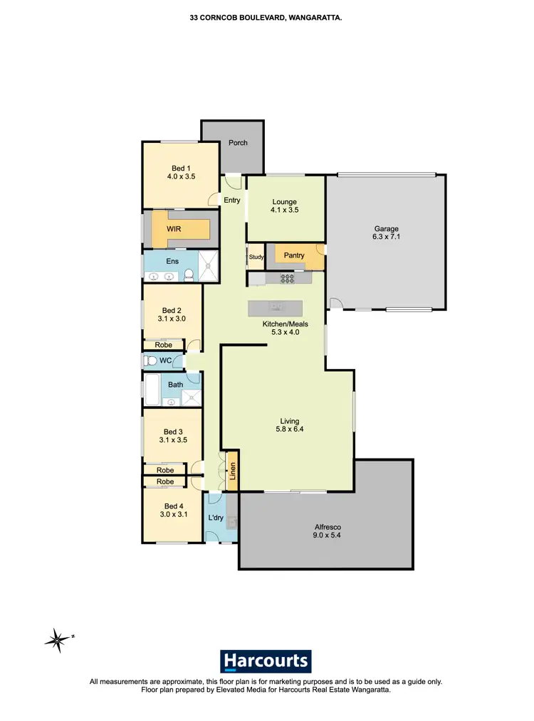 Floorplan of Homely house listing, 33 Corncob Boulevard, Wangaratta VIC 3677